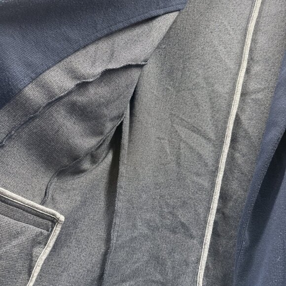 Skies Are Blue Asa Women's Blazer Sz S Blue Textured Knit Cuffed 3/4 Open Front - Picture 7 of 10